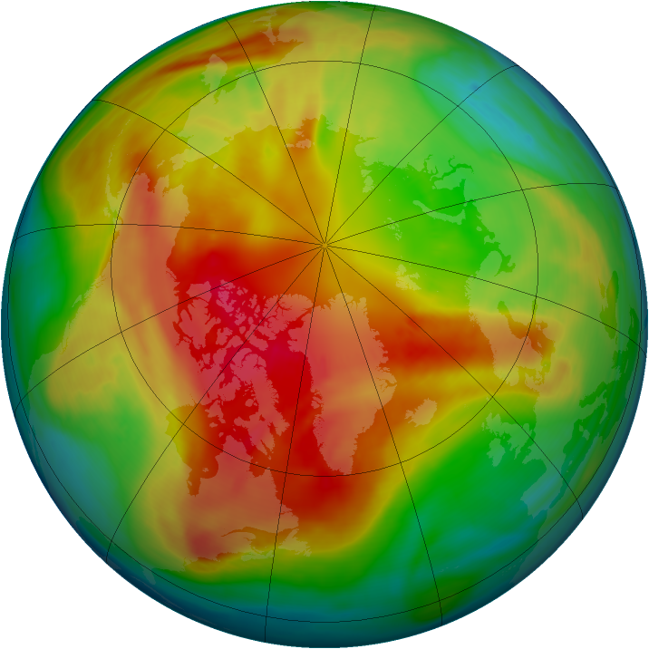 Arctic ozone map for 01 March 2008